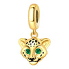 Animal Charm Hanging Bead Jewelry With Bracelet Piece White Copper Silver Plated Dripping Oil