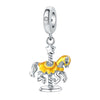 Animal Charm Hanging Bead Jewelry With Bracelet Piece White Copper Silver Plated Dripping Oil
