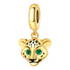 Animal Charm Hanging Bead Jewelry With Bracelet Piece White Copper Silver Plated Dripping Oil