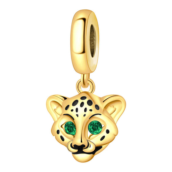 Animal Charm Hanging Bead Jewelry With Bracelet Piece White Copper Silver Plated Dripping Oil
