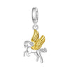 Animal Charm Hanging Bead Jewelry With Bracelet Piece White Copper Silver Plated Dripping Oil