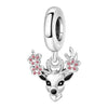 Animal Charm Hanging Bead Jewelry With Bracelet Piece White Copper Silver Plated Dripping Oil