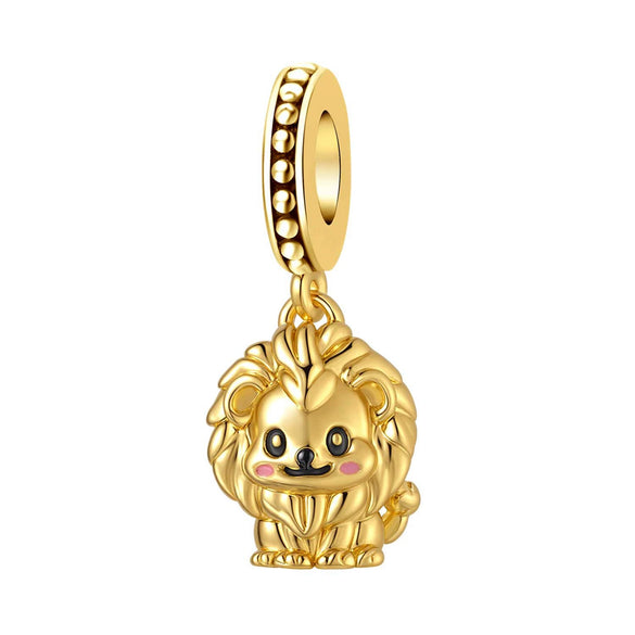 Animal Charm Hanging Bead Jewelry With Bracelet Piece White Copper Silver Plated Dripping Oil