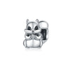 Animal Charm Hanging Bead Jewelry With Bracelet Piece White Copper Silver Plated Dripping Oil
