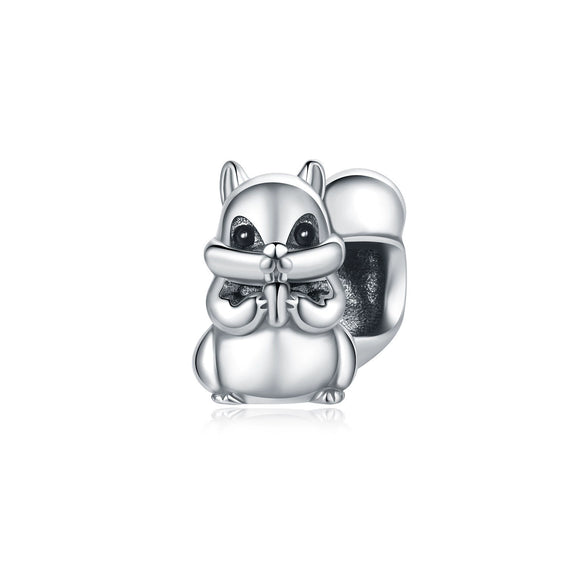 Animal Charm Hanging Bead Jewelry With Bracelet Piece White Copper Silver Plated Dripping Oil