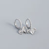 Animal Ear Buckle Sheep Head Diamond S925 Sterling Silver Electroplated Earrings