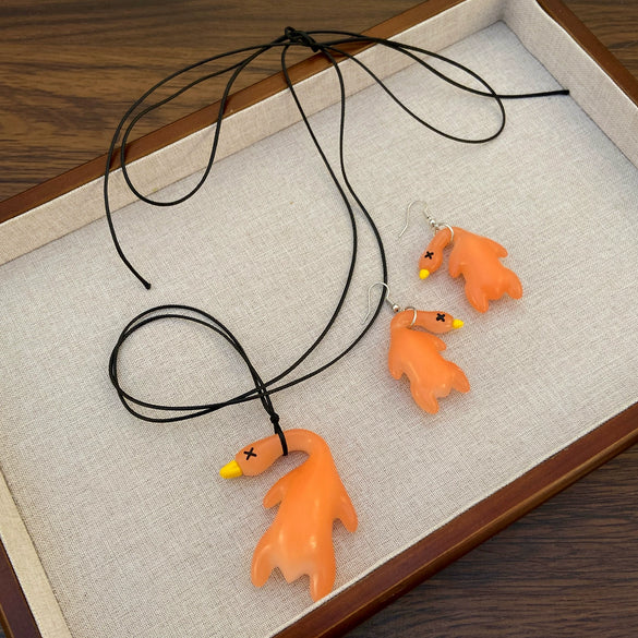 Animal Jewelry Resin Pendant Colorchanging Duck Bear Pig Cute Jewelry
