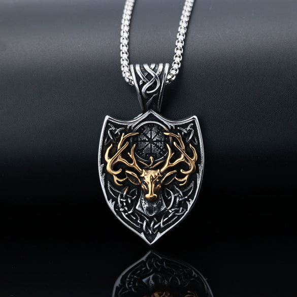 Animal Shape Geometric Stainless Steel Pendant Necklace With Polishing Treatment