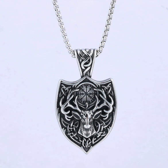 Animal Shape Geometric Stainless Steel Pendant Necklace With Polishing Treatment