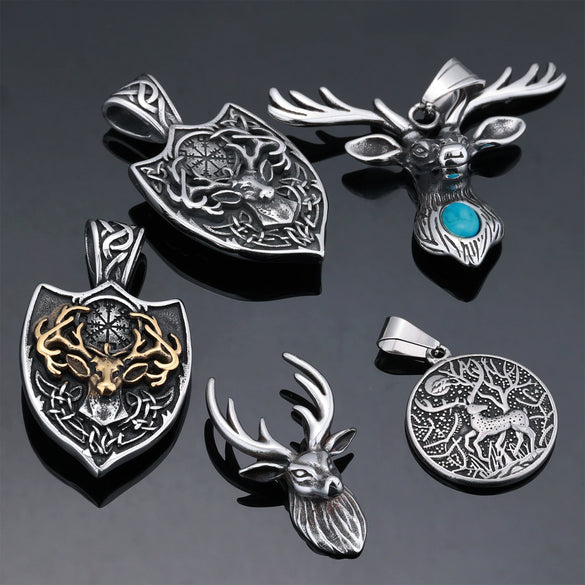 Animal Shape Geometric Stainless Steel Pendant Necklace With Polishing Treatment