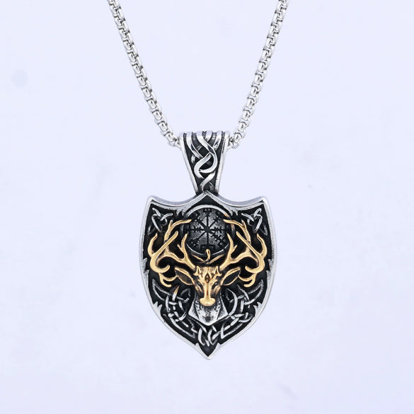 Animal Shape Geometric Stainless Steel Pendant Necklace With Polishing Treatment