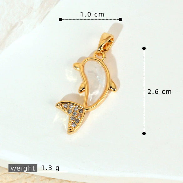 Animal Style Copper Electroplated Sea Life Pendant Necklace Bracelet Earrings Accessories