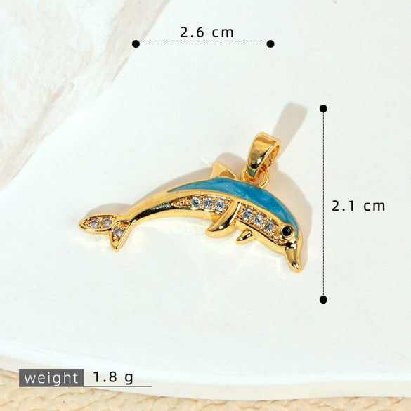 Animal Style Copper Electroplated Sea Life Pendant Necklace Bracelet Earrings Accessories
