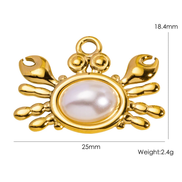 Animal Style Stainless Steel Ocean Element Pendant Necklace And Bracelet Accessories With Electroplating Process