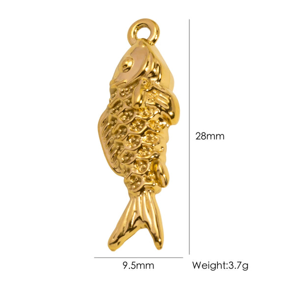 Animal Style Stainless Steel Ocean Element Pendant Necklace And Bracelet Accessories With Electroplating Process