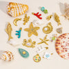 Animal Style Stainless Steel Ocean Element Pendant Necklace And Bracelet Accessories With Electroplating Process