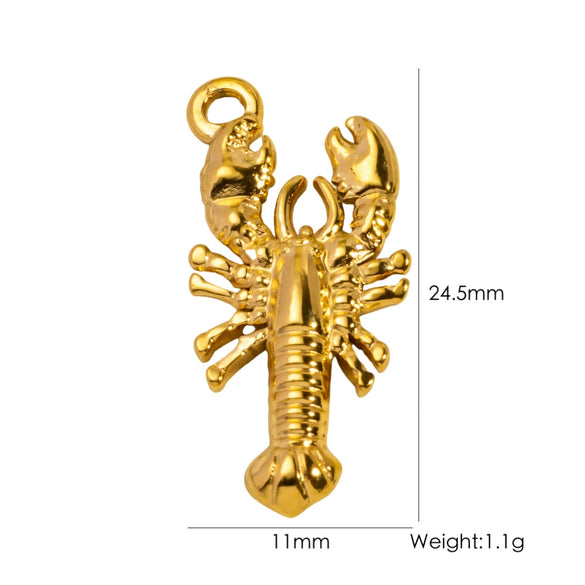 Animal Style Stainless Steel Ocean Element Pendant Necklace And Bracelet Accessories With Electroplating Process