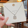Animal Style Titanium Steel Mixed Gemstone Setting Zirconia Beating Heart Pendant Necklace