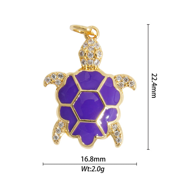 Animal Zodiac Star Pattern Zircon Inlaid Copper Bracelet Pendant Accessories With Colorpreserving And Oildropping Technology