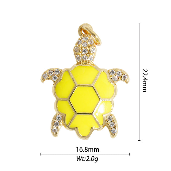 Animal Zodiac Star Pattern Zircon Inlaid Copper Bracelet Pendant Accessories With Colorpreserving And Oildropping Technology