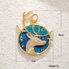 Animal Zodiac Star Pattern Zircon Inlaid Copper Bracelet Pendant Accessories With Colorpreserving And Oildropping Technology