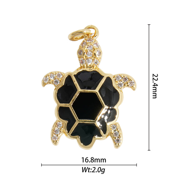 Animal Zodiac Star Pattern Zircon Inlaid Copper Bracelet Pendant Accessories With Colorpreserving And Oildropping Technology