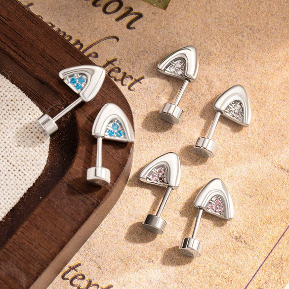 Animal Zodiac Style Metal Electroplated Kitten Ear Titanium Steel Ear Bone Nail Women's Earrings