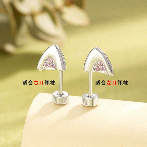 Animal Zodiac Style Metal Electroplated Kitten Ear Titanium Steel Ear Bone Nail Women's Earrings