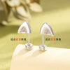 Animal Zodiac Style Metal Electroplated Kitten Ear Titanium Steel Ear Bone Nail Women's Earrings