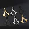 Anime Assassin's Creed Stainless Steel Sickle Military Pendant With Sweater Chain Electroplated
