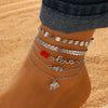 Anklet Alloy With Leaves Rose Pineapple Styling For Women