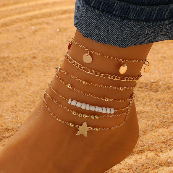 Anklet Alloy With Leaves Rose Pineapple Styling For Women