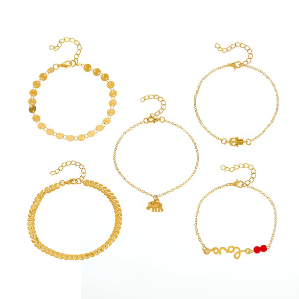 Anklet Alloy With Leaves Rose Pineapple Styling For Women