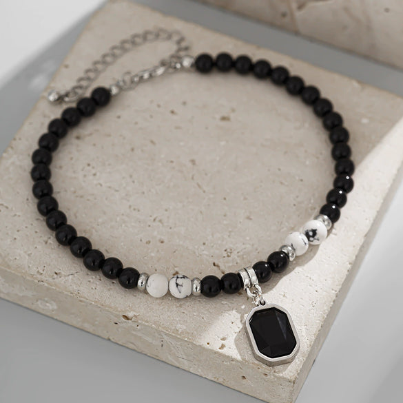 Anklet Glass Glaze Ushape Alloy Inlaid Artificial And Semiprecious Stones Men's Hiphop Simple