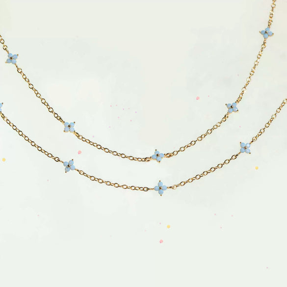 Anklet Gold White K Rose Gold Flower Style For Women
