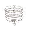 Anklet Punk Style Copper And Iron Chain With Heart Pattern For Women