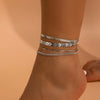 Anklet Punk Style Copper And Iron Chain With Heart Pattern For Women