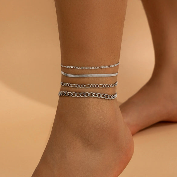 Anklet Punk Style Copper And Iron Chain With Heart Pattern For Women
