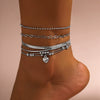 Anklet Punk Style Copper And Iron Chain With Heart Pattern For Women