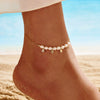 Anklet S925 Sterling Silver Freshwater Pearl Geometric Simple Women's