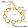 Anklet Titanium Steel Gold Plated With Artificial Gemstones And Semiprecious Stones Geometric Style Jewelry