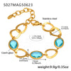 Anklet Titanium Steel Gold Plated With Artificial Gemstones And Semiprecious Stones Geometric Style Jewelry