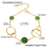 Anklet Titanium Steel Gold Plated With Artificial Gemstones And Semiprecious Stones Geometric Style Jewelry