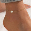 Anklet Zircon Four Leaf Clover Flower Light Luxury