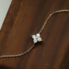 Anklet Zircon Four Leaf Clover Flower Light Luxury