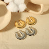 Antiallergic Titanium Steel Ushaped Horseshoe Electroplated Fashion Earrings