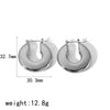 Antiallergic Titanium Steel Ushaped Horseshoe Electroplated Fashion Earrings