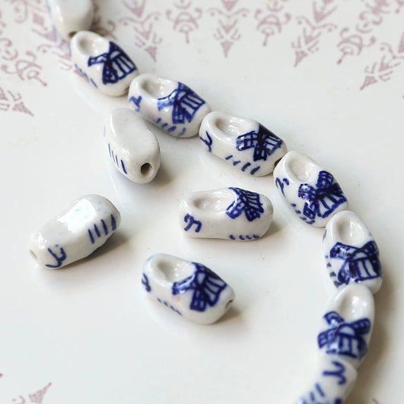 Antique Blue And White Porcelain Beads Handmade Earrings Accessories