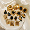 Antique Exaggerated Stainless Steel Earrings With Geometric Style And Electroplating Treatment For Women