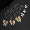 Antique Leaf Alloy Hairpin With Rhinestone Accents Elegant Bridal Headpiece For Women
